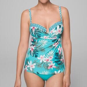 Coco Reef NEW Contours Gemma Twist Tropicale Floral Tankini Top Size 36C